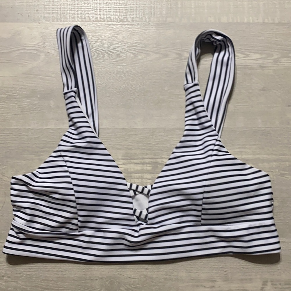 Striped bikini top